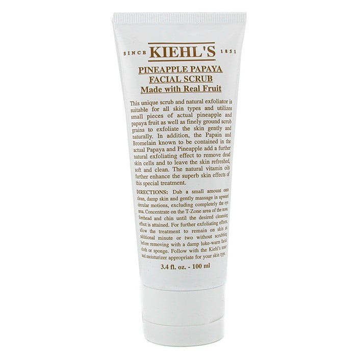 Kiehls - Pineapple Papaya Facial Scrub w/ Real Fruit - 100ml/3.4oz Dr. Hess 100% Natural Lip Balm: Lemonade 4 Pack